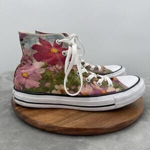 Converse Chuck Taylor All Star High Top Shoes Womens 8 Floral Print 150186F